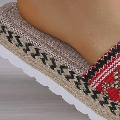 Tropical Temptation Open Toe Flat Platform Sandals