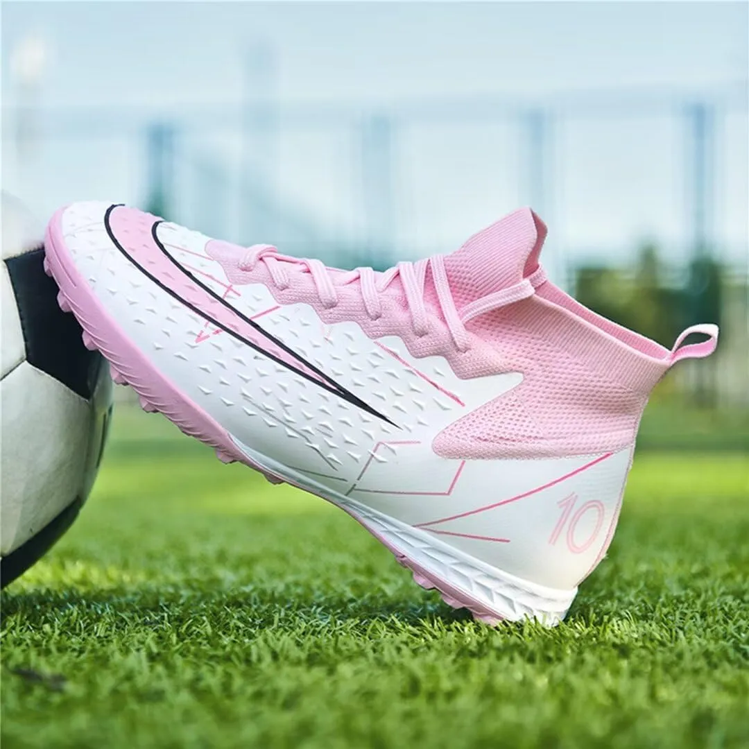 Turf Soccer Shoes Men Women Indoor Soccer Cleats Youth Football Boots Adult High Top Training Zapatos de Ftbol TF FG
