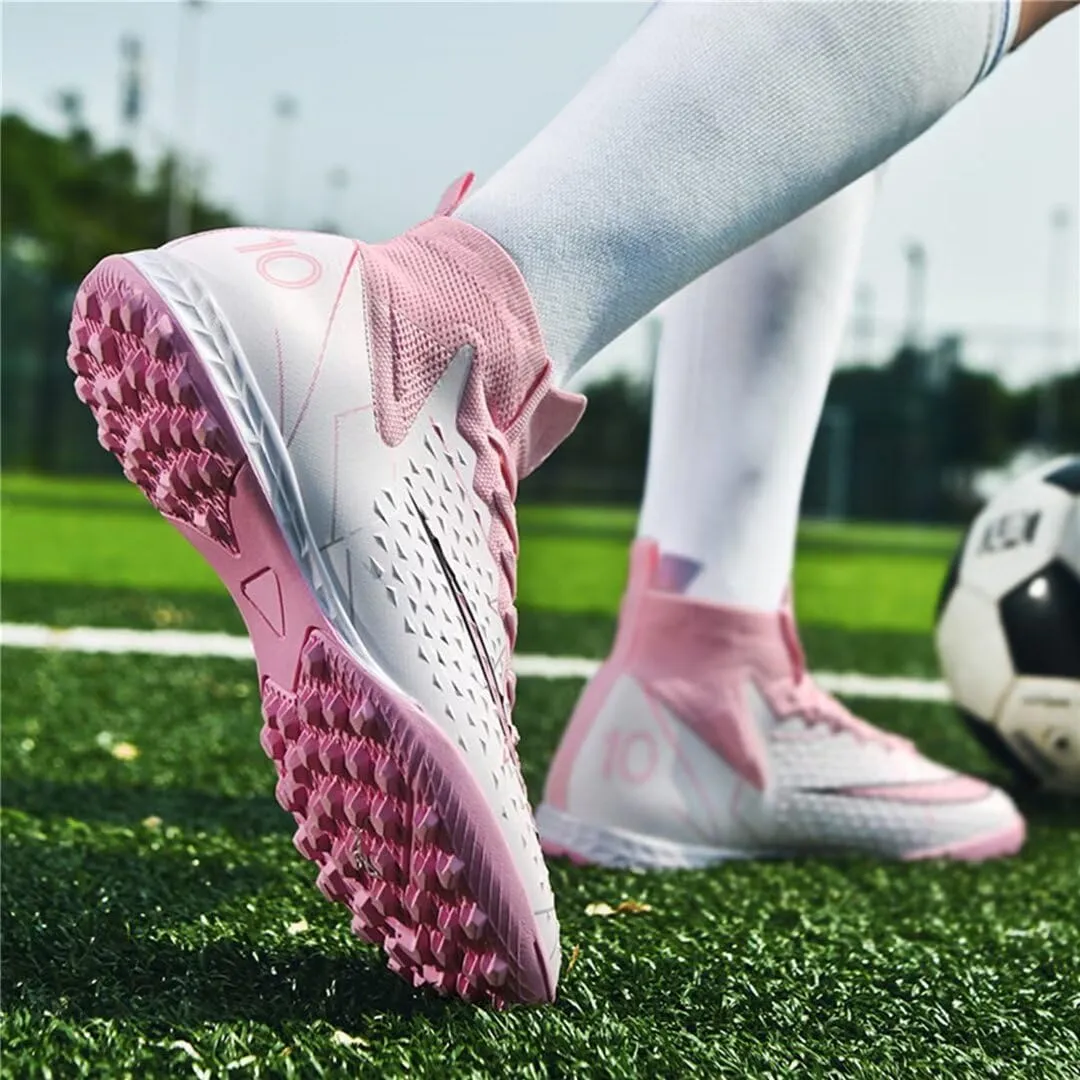 Turf Soccer Shoes Men Women Indoor Soccer Cleats Youth Football Boots Adult High Top Training Zapatos de Ftbol TF FG