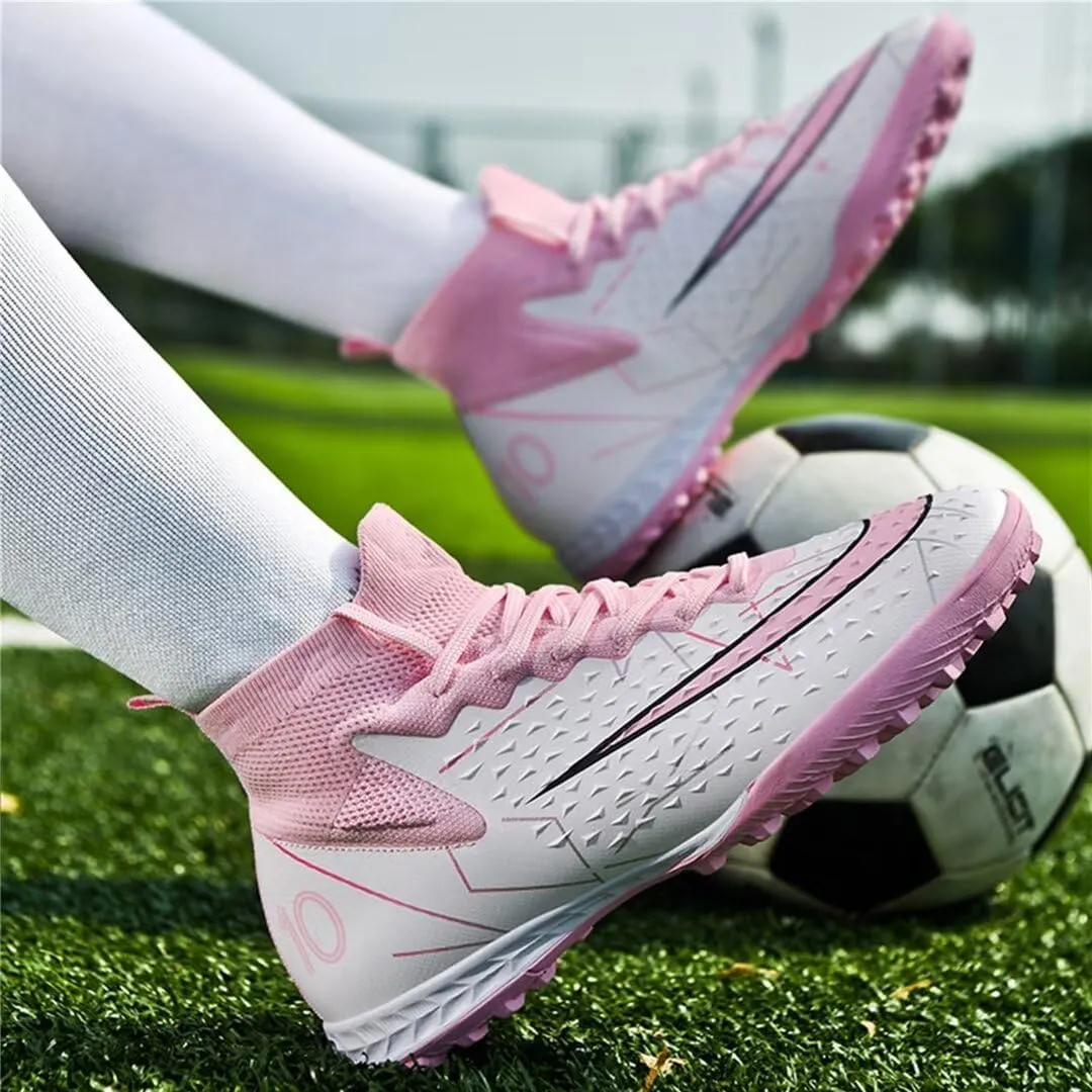 Turf Soccer Shoes Men Women Indoor Soccer Cleats Youth Football Boots Adult High Top Training Zapatos de Ftbol TF FG