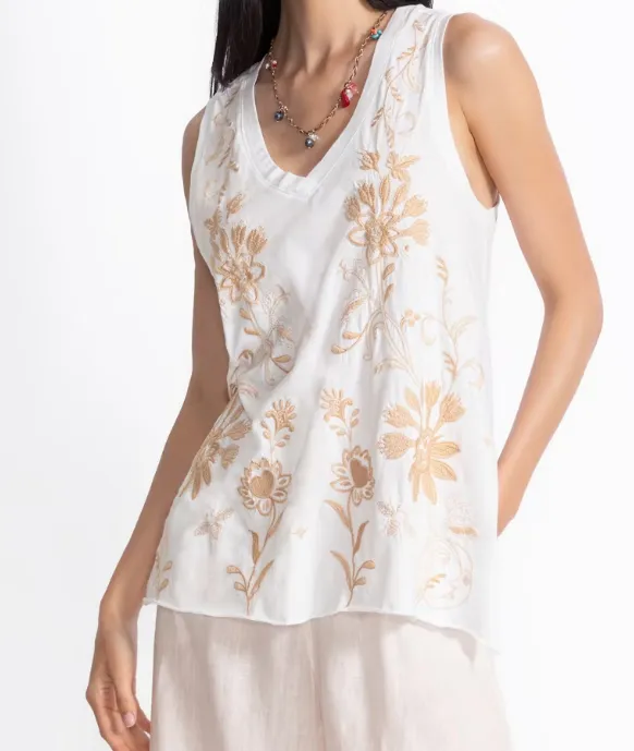 V-Neck Drape Tank-Danika J11925-3