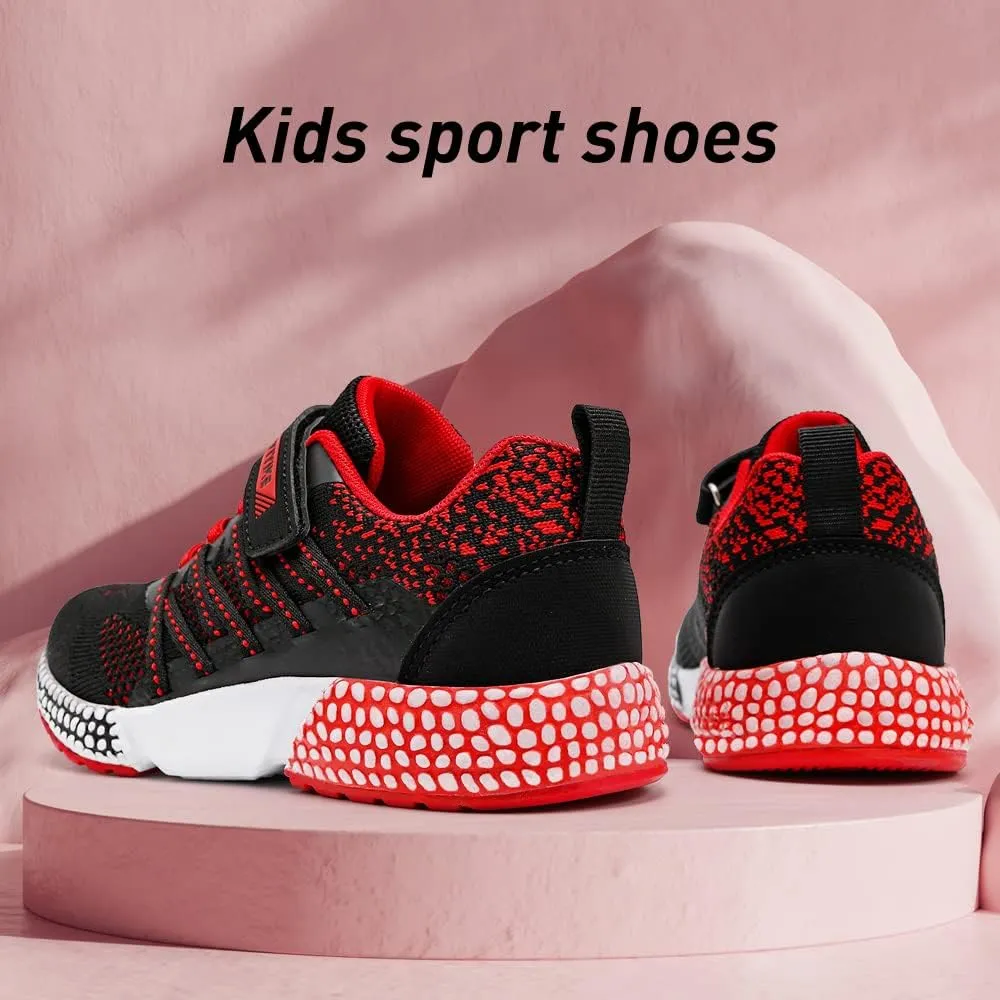VITUOFLY Boys Sneakers Kids Running Shoes Girls Mesh Fitness Shoe Indoor Training Sneaker Lightweight Outdoor Sports Athletic Tennis Shoes for Little Kid/Big Kid