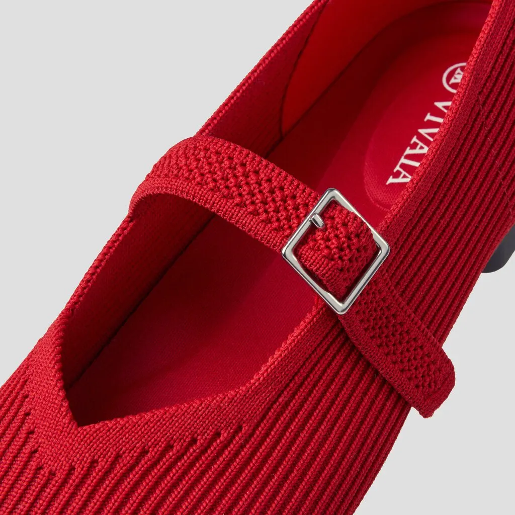 Vivaia Square-Toe Margot Mary-Jane Flats - Size 42