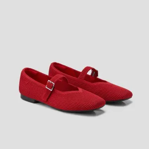 Vivaia Square-Toe Margot Mary-Jane Flats - Size 42