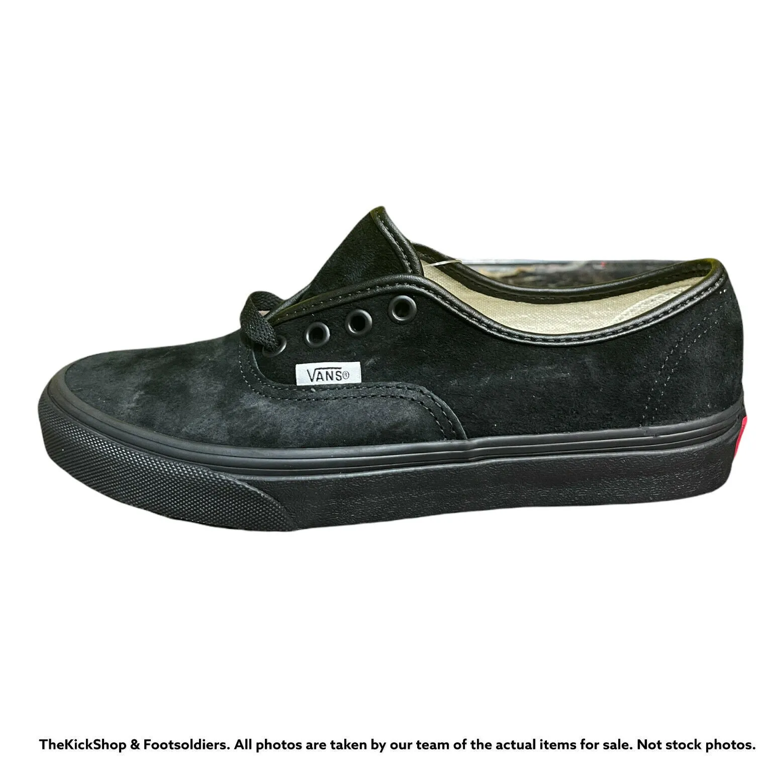 VN0A2Z5I18L1 VANS Authentic Pig Suede (Black) Men Size 5.5 | Women Size 7