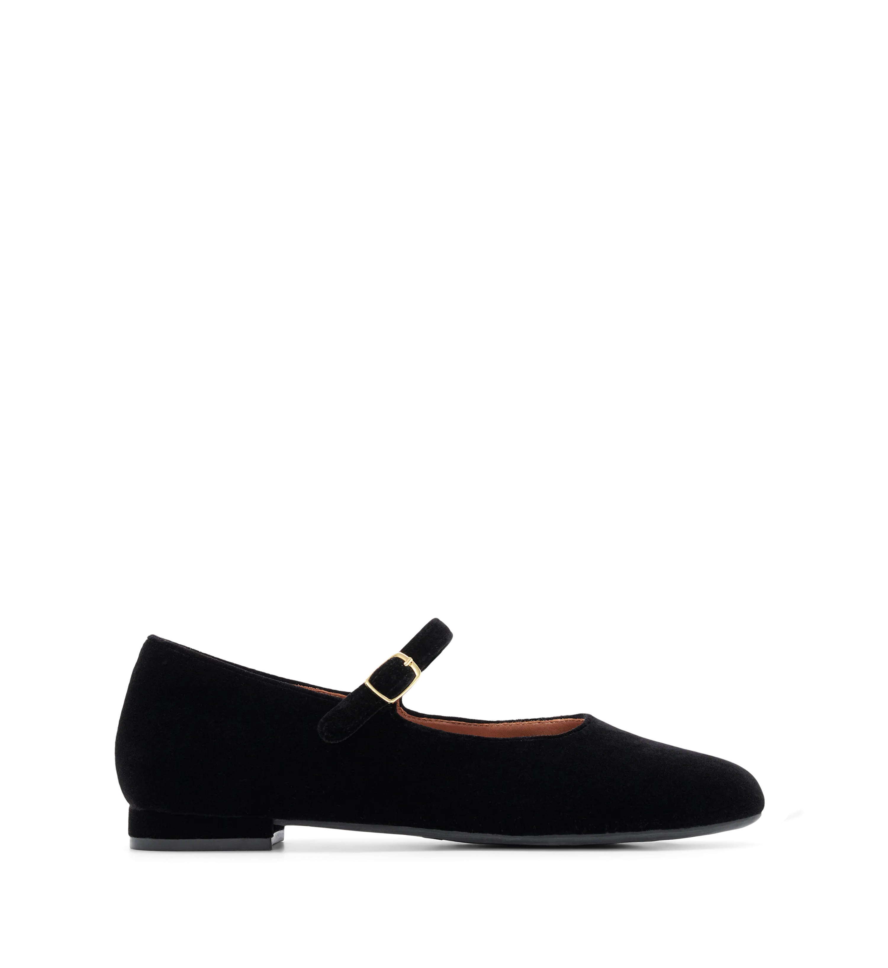 Whydah Black Velvet Ballet Flats