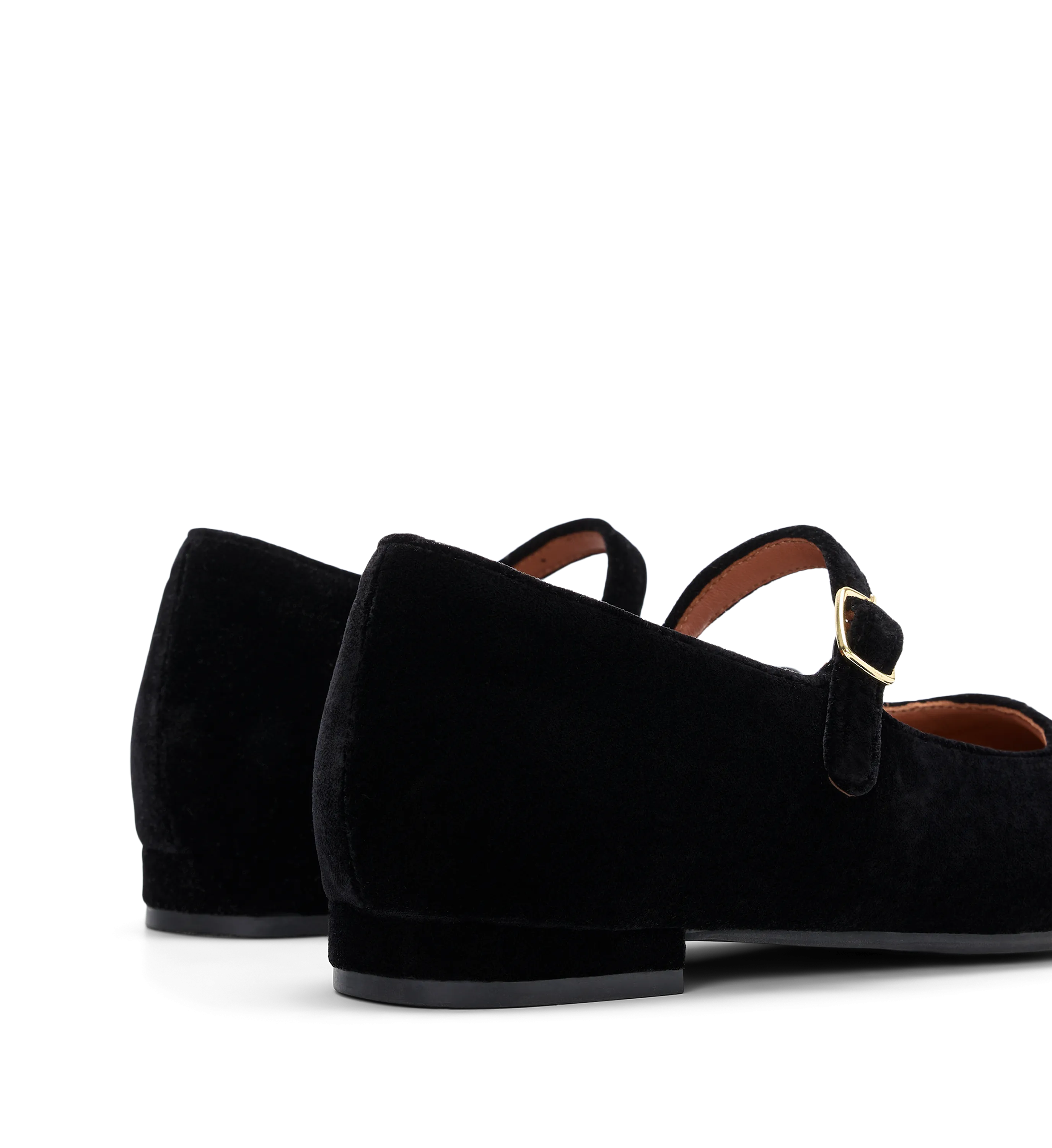 Whydah Black Velvet Ballet Flats