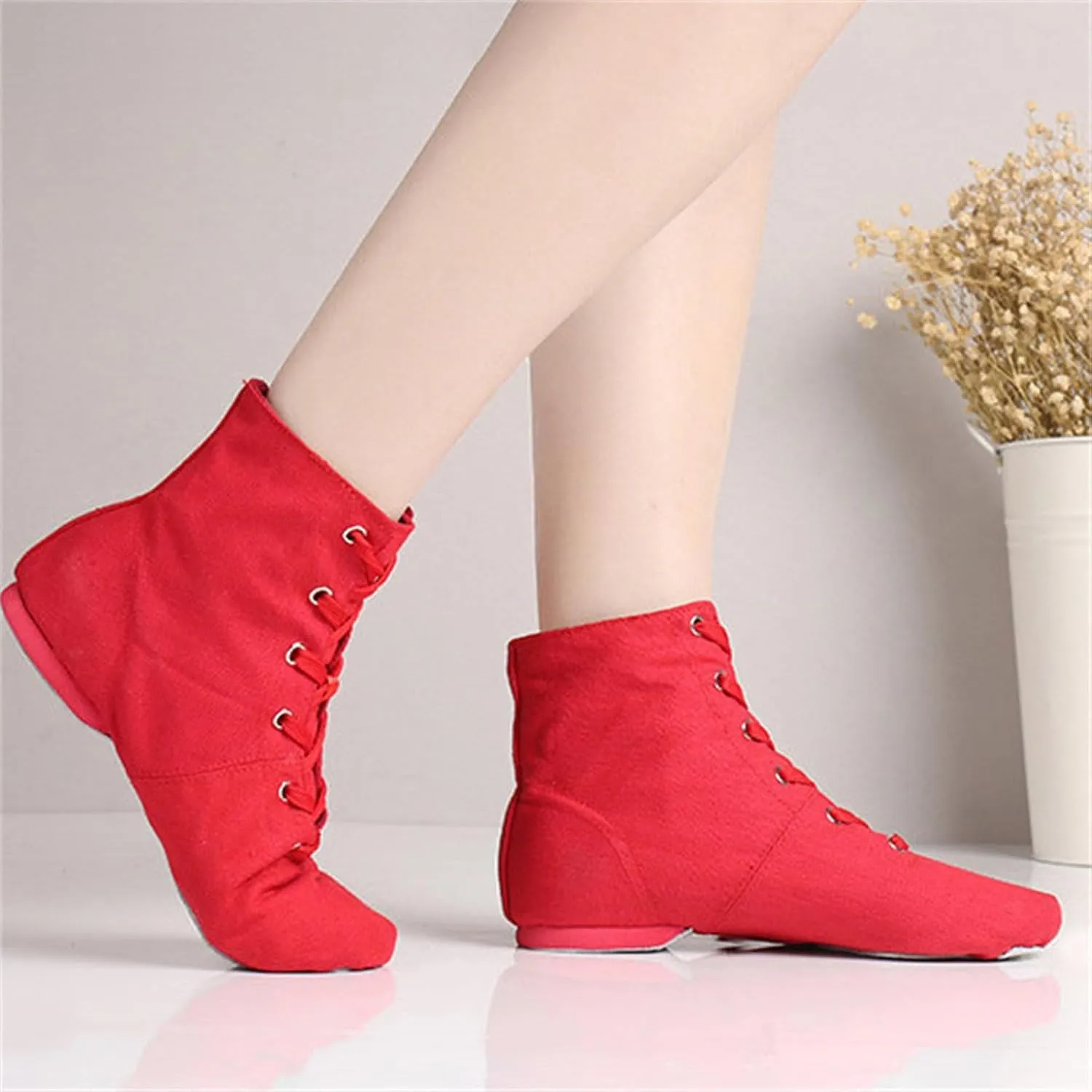 Women Men Canvas Casual Shoes House Shoes Jazz Boots Dance Shoes Soft Soled Exercise Shoes Womens Sneaker