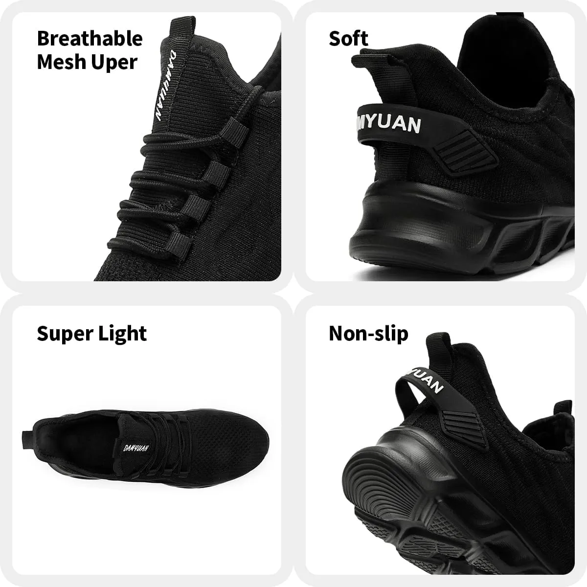 Women Running Shoes Walking Tennis Sport Shoes Women's Gym Sneakers Lightweight Breathable Non Slip Fashion Workout Shoe for Casual Jogging Mesh Sneaker