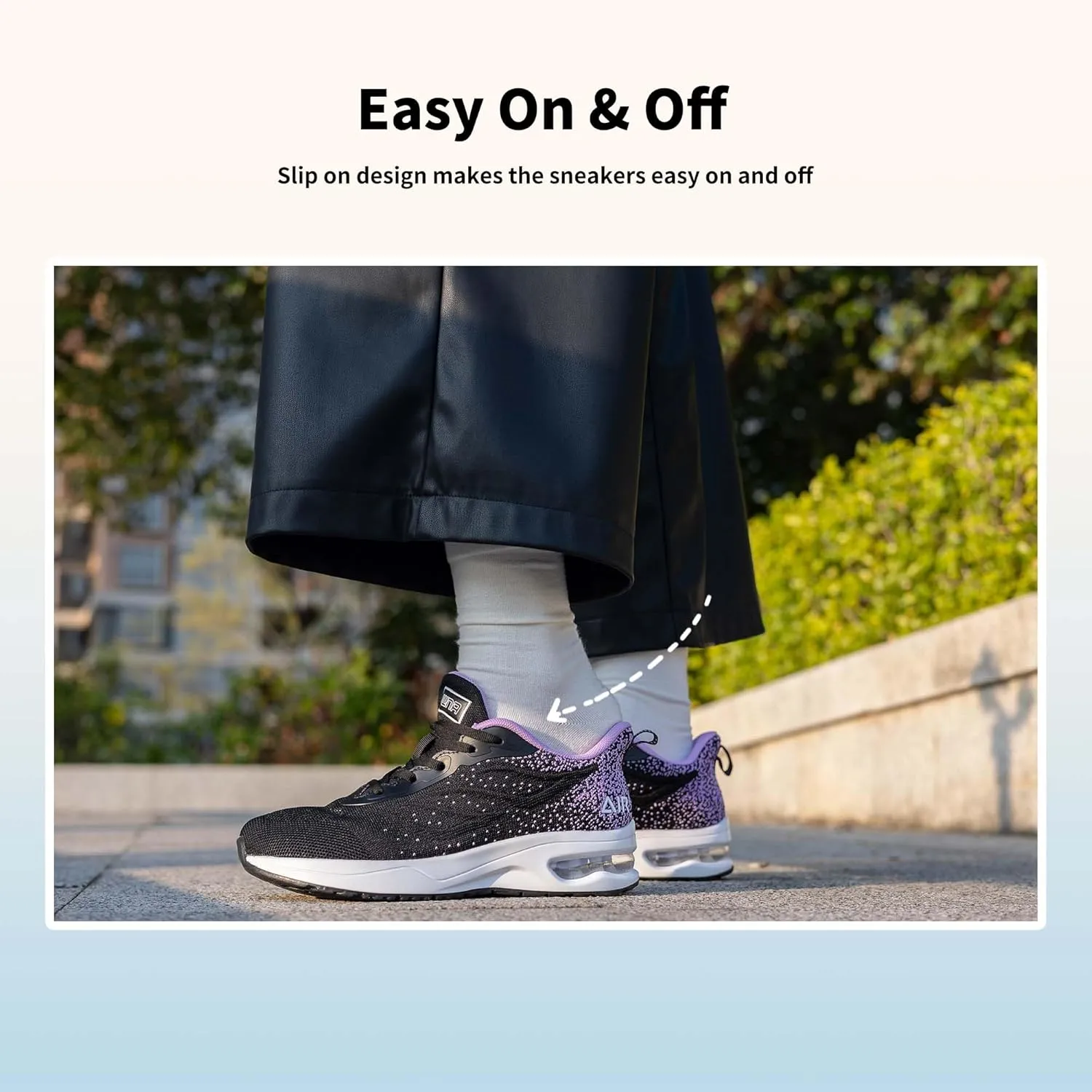Women Running Shoes Wide Toe Box Air Tennis Walking Sneakers Slip On Comfortable Wide Width Athletic Shoes for Swelling Bunion US Size 6.5-11