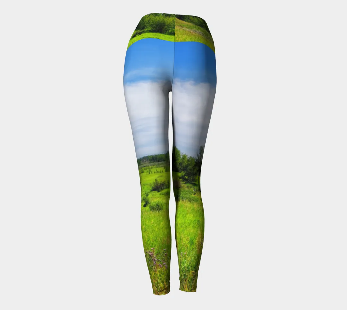 Women's Yoga Leggings - Fish Creek Park Votier's Flats Meadow