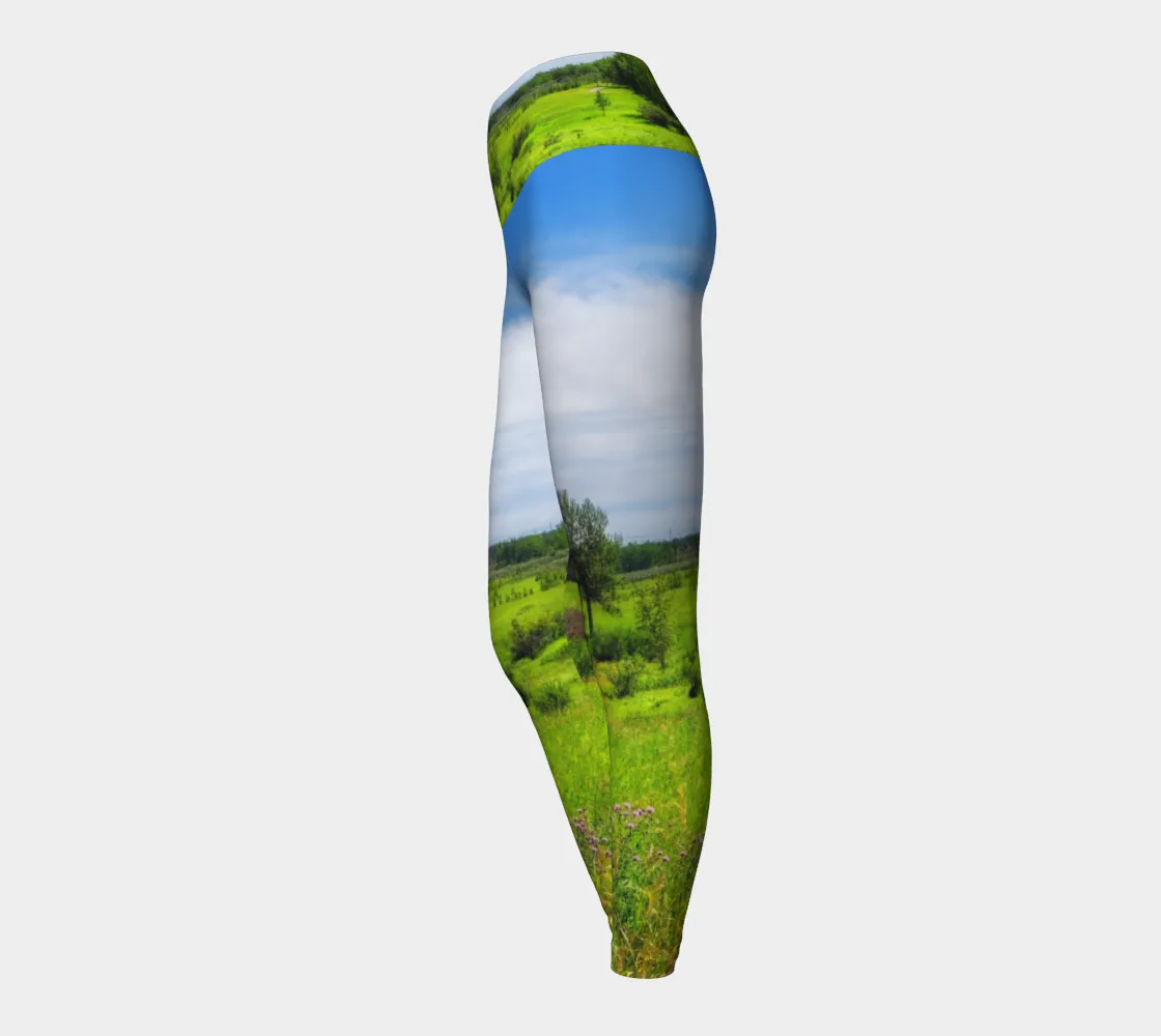 Women's Yoga Leggings - Fish Creek Park Votier's Flats Meadow