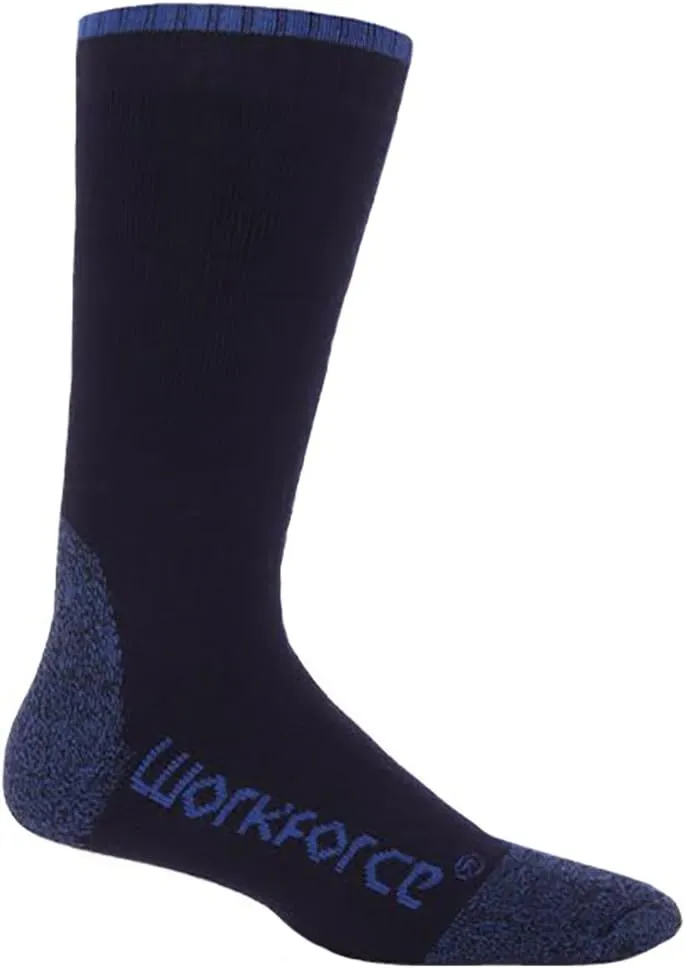 Workforce - 3 Pack Mens Thick Reinforced Heel Toe Work Socks for Steel Toe Boots