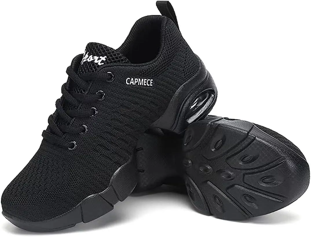 YUKTOPA Womens Dance Sneakers Jazz Shoes Lace-up Walking Shoes Lightweight Breathable Lady Platform Shoes